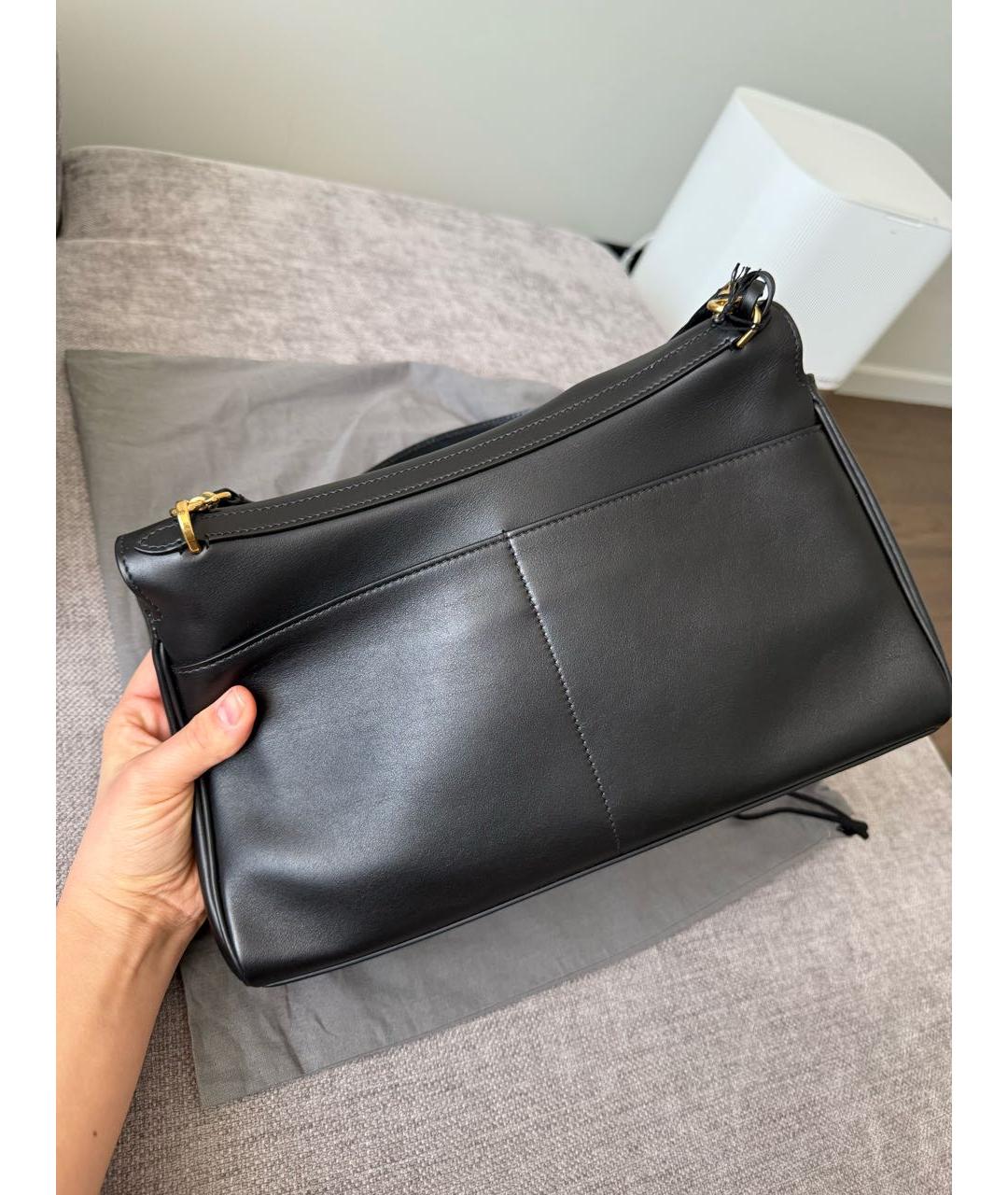 BALENCIAGA Черная кожаная сумка через плечо, фото 3