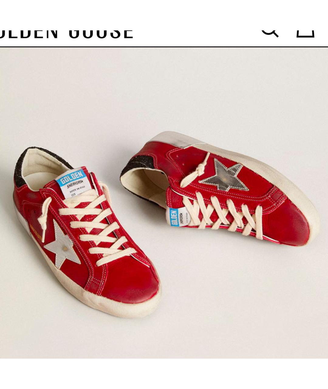 GOLDEN GOOSE DELUXE BRAND Красные кеды, фото 2