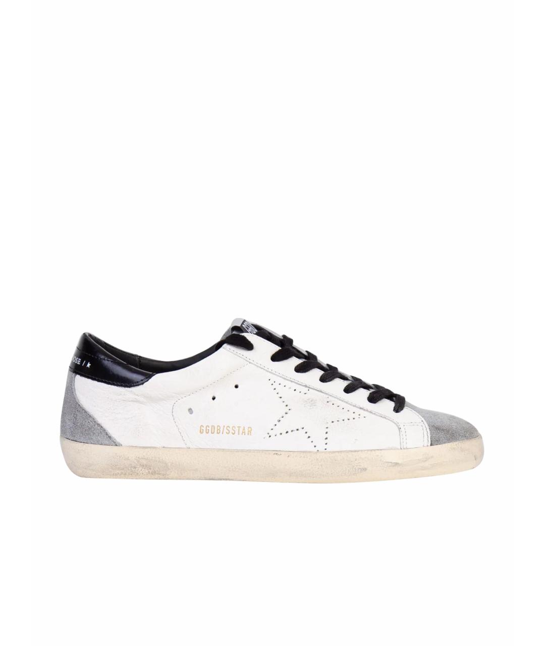 GOLDEN GOOSE DELUXE BRAND Белые кожаные низкие кроссовки / кеды, фото 1