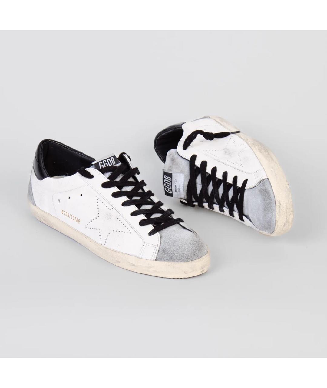 GOLDEN GOOSE DELUXE BRAND Белые кожаные низкие кроссовки / кеды, фото 2