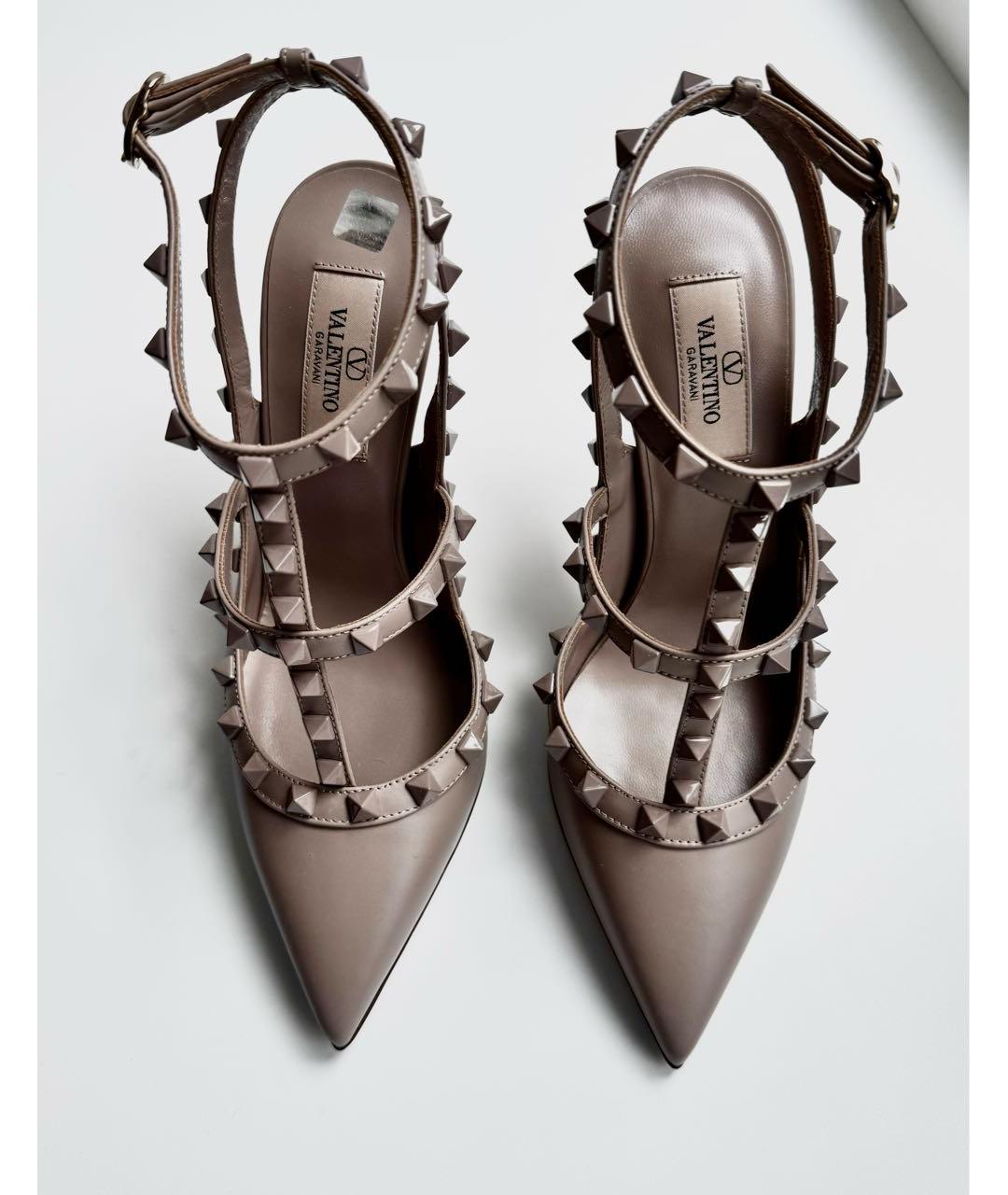 VALENTINO Бежевые кожаные туфли, фото 2