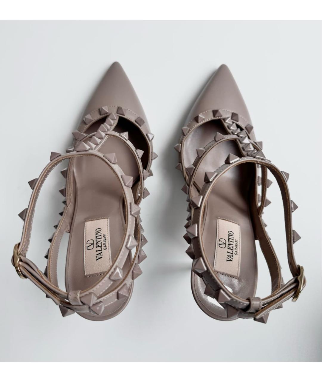 VALENTINO Бежевые кожаные туфли, фото 3