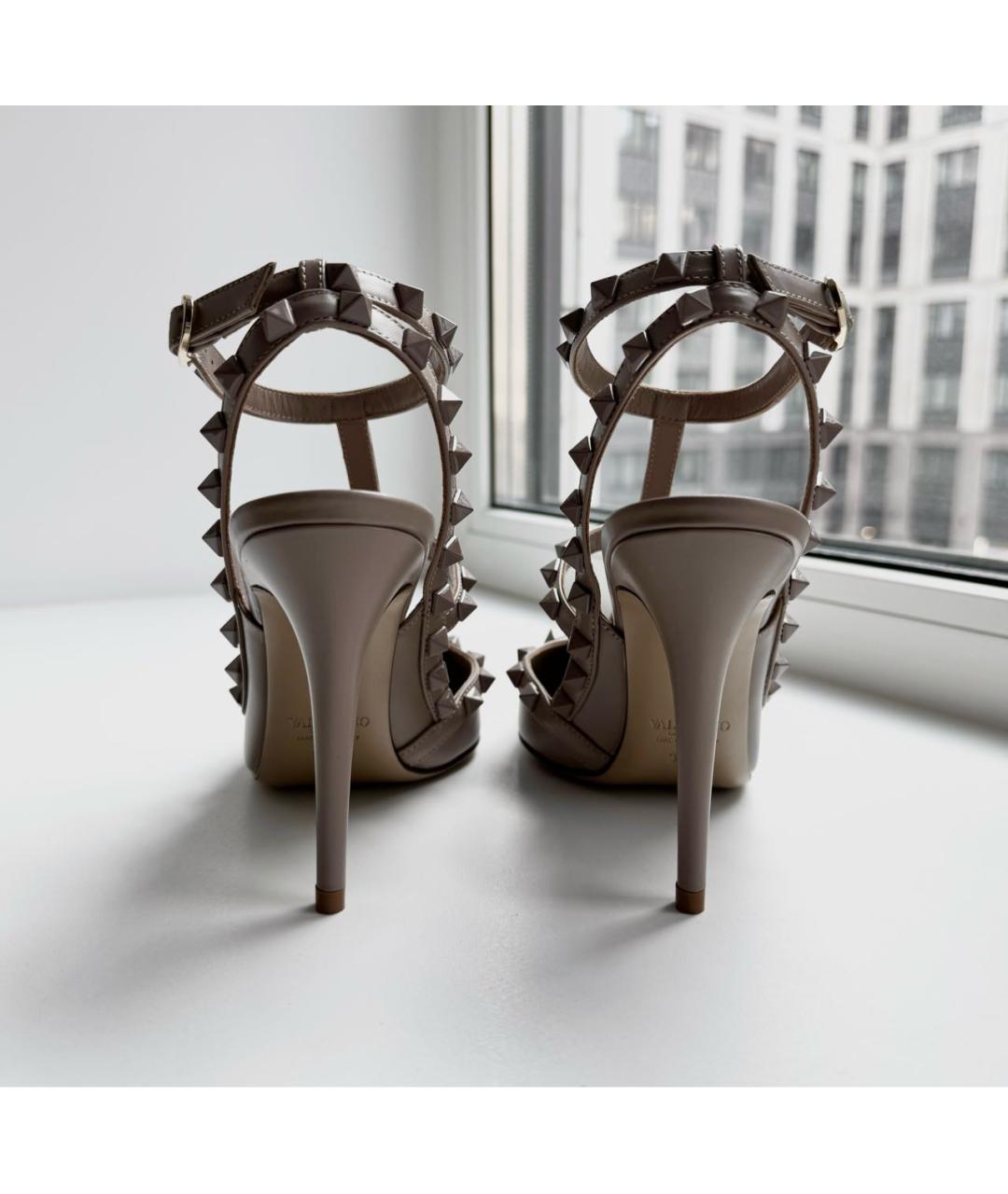 VALENTINO Бежевые кожаные туфли, фото 4