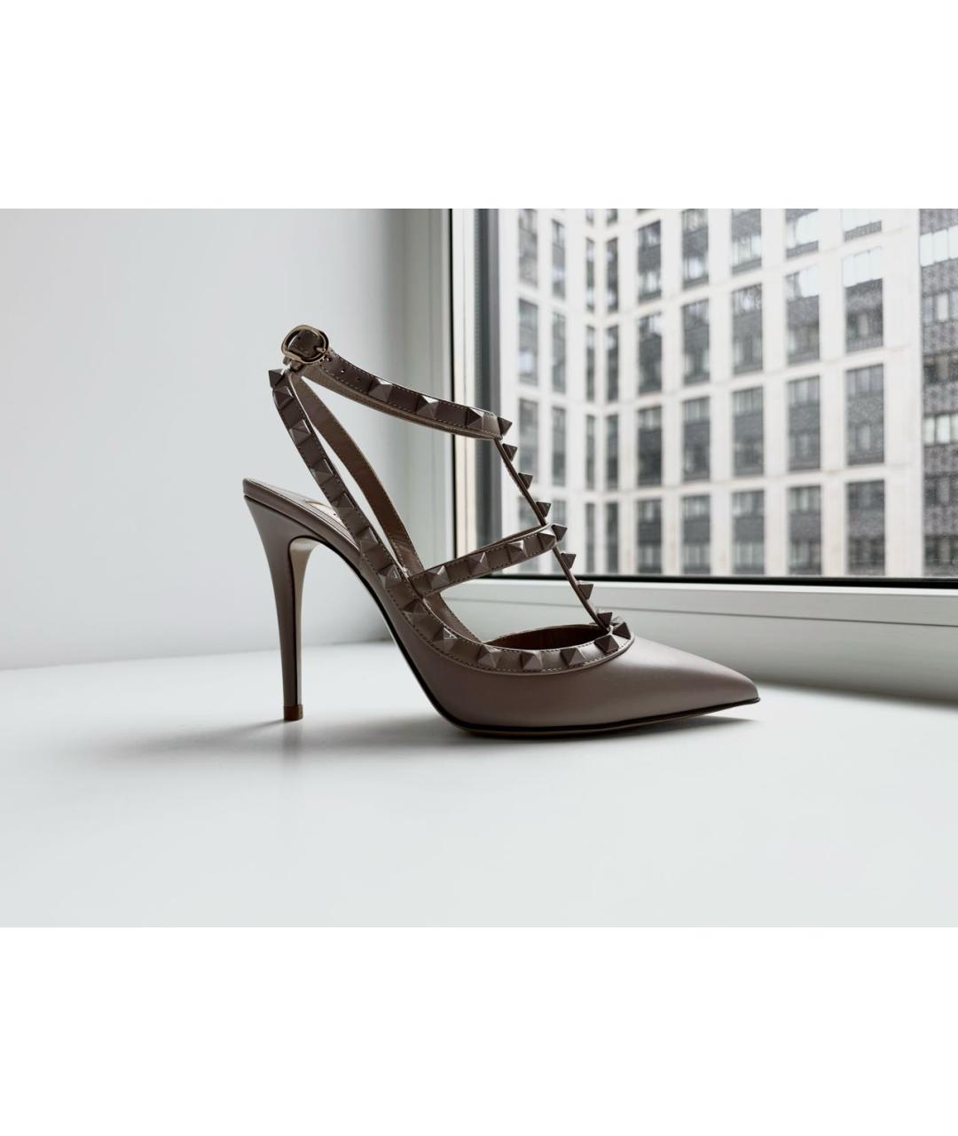 VALENTINO Бежевые кожаные туфли, фото 5