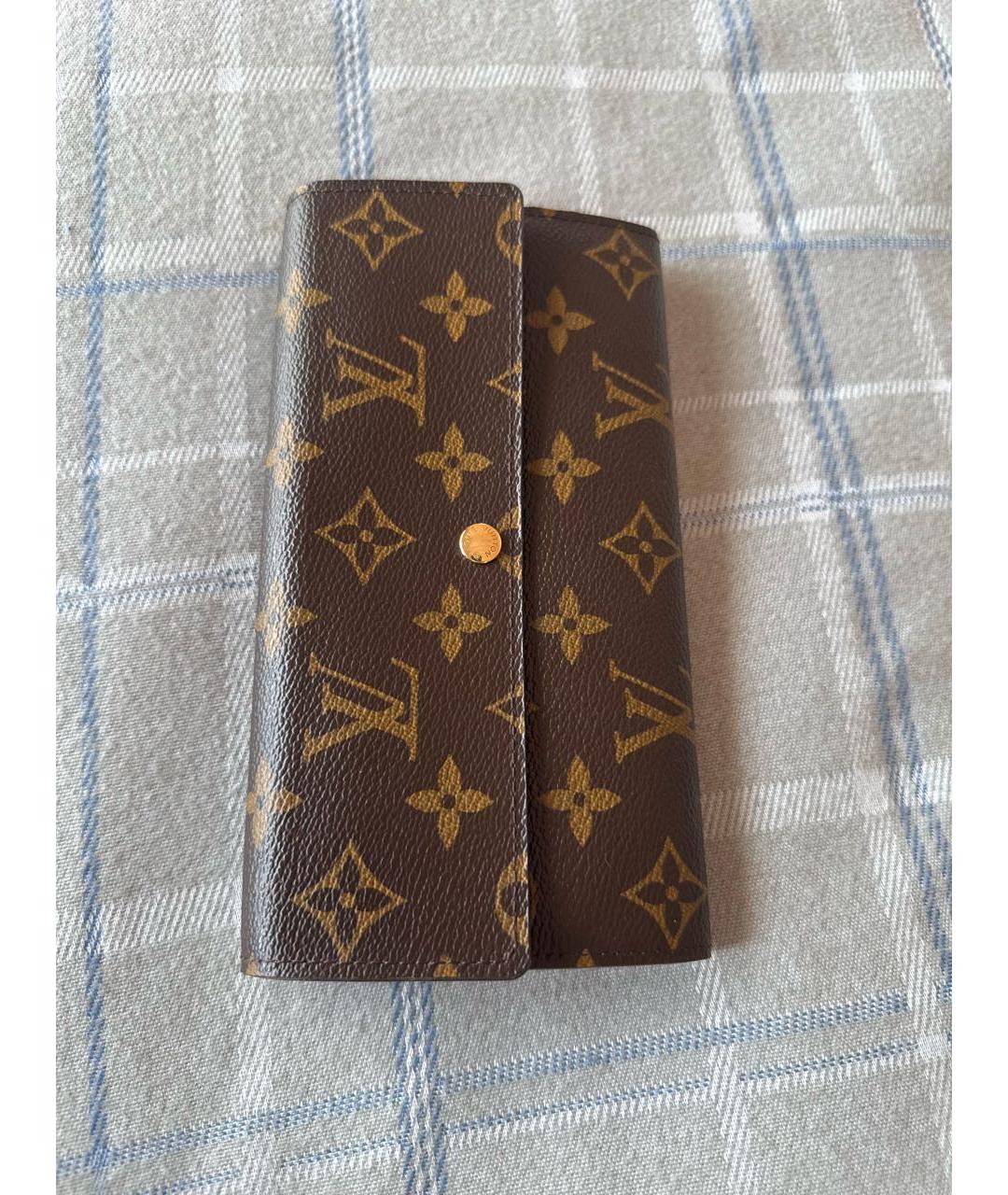 LOUIS VUITTON Коричневый кошелек, фото 2