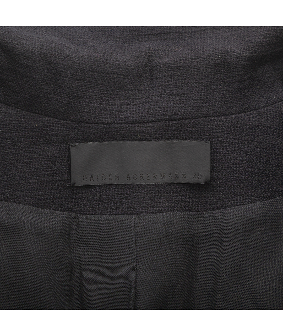 HAIDER ACKERMANN Черное шерстяное пальто, фото 3