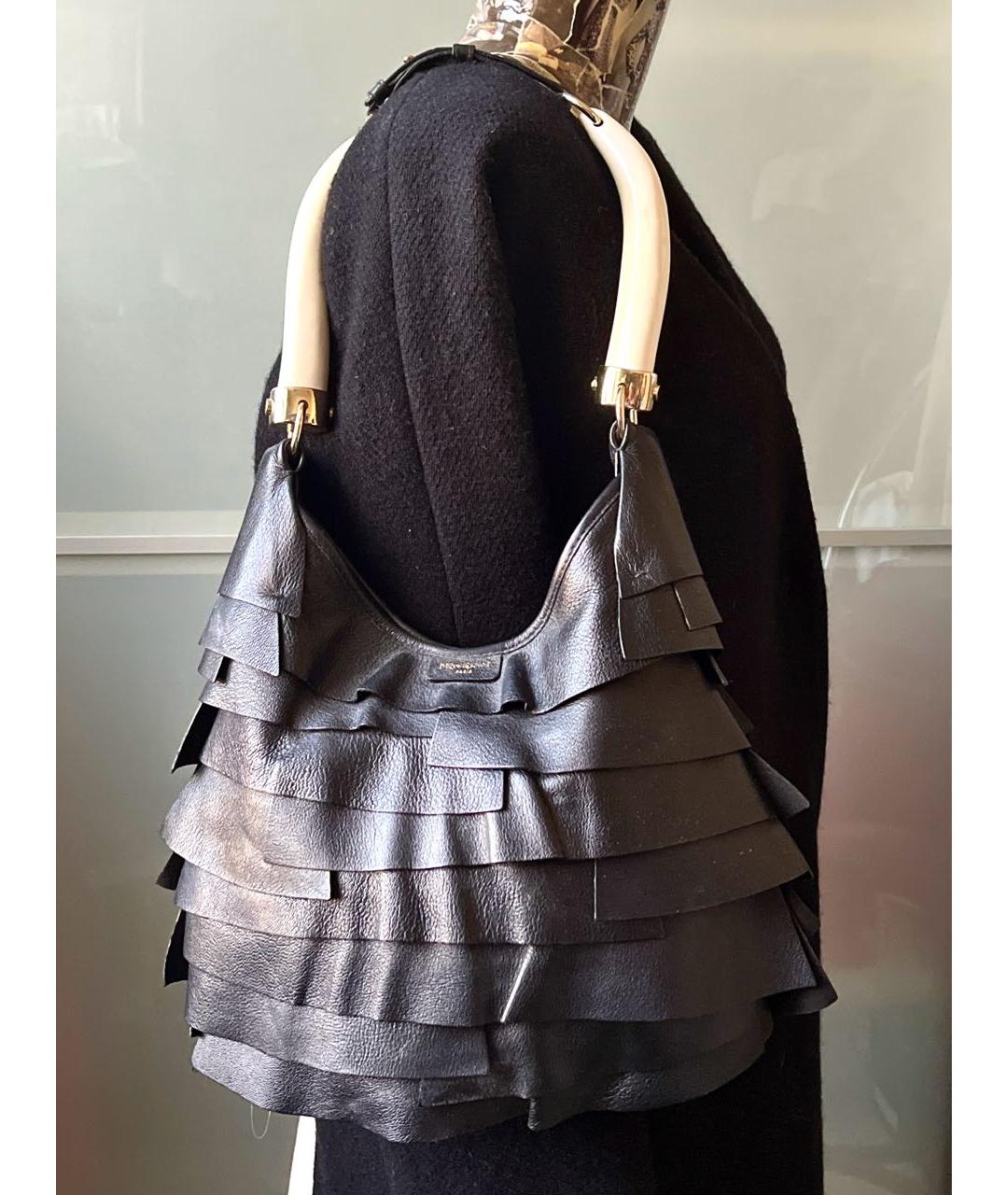 SAINT LAURENT Черная кожаная сумка через плечо, фото 6