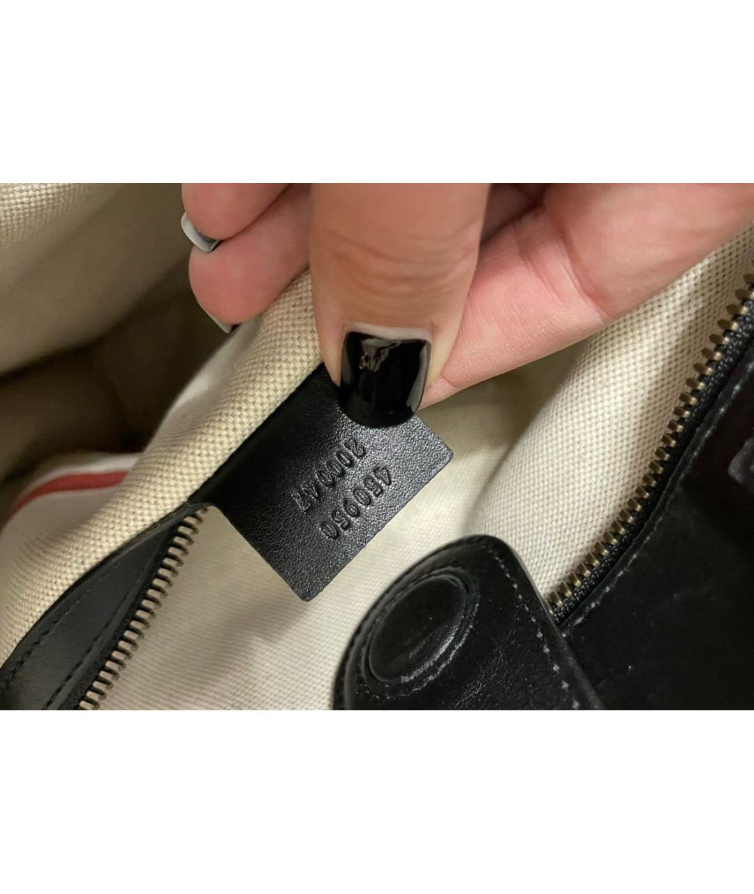 GUCCI Коричневая кожаная сумка тоут, фото 7