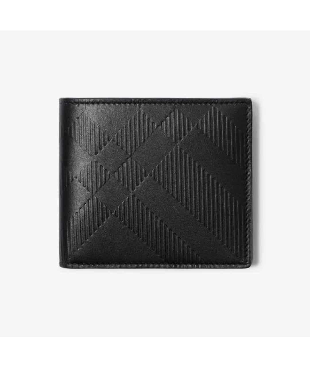 BURBERRY Черный кожаный кошелек, фото 4