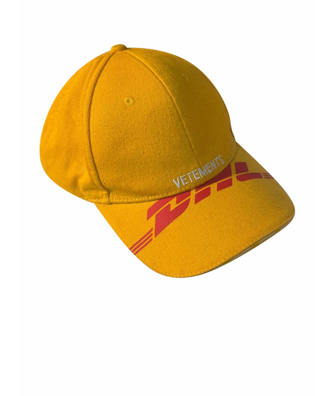 VETEMENTS Желтая кепка/бейсболка, фото 1