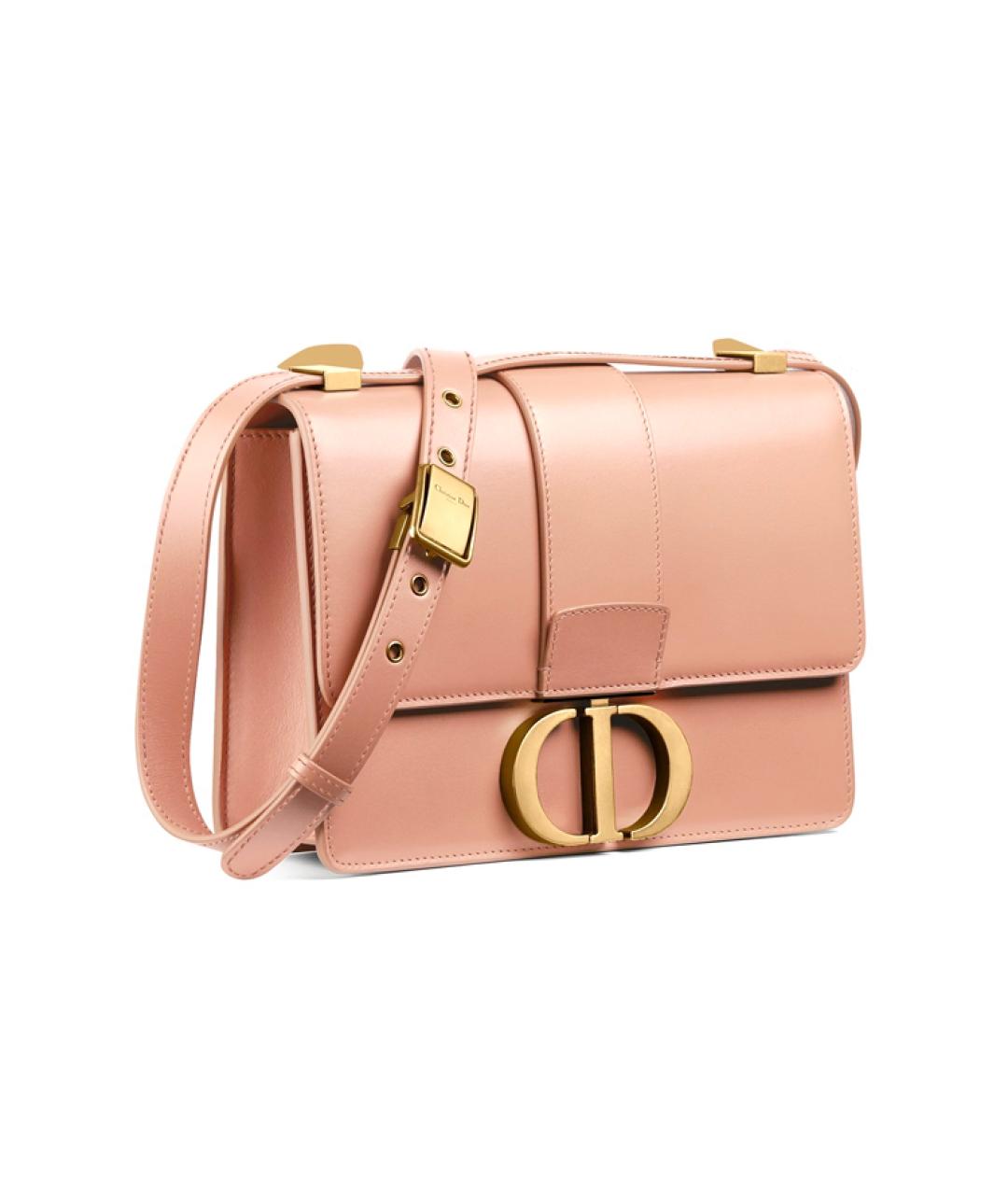 CHRISTIAN DIOR Коралловая кожаная сумка через плечо, фото 2