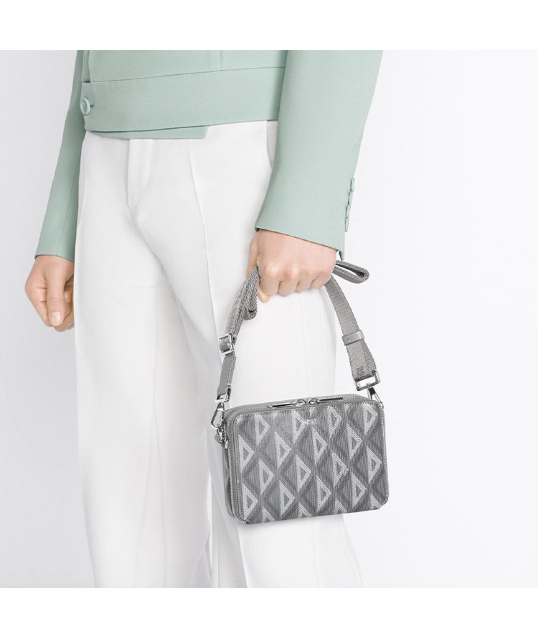 CHRISTIAN DIOR Серая сумка на плечо, фото 6