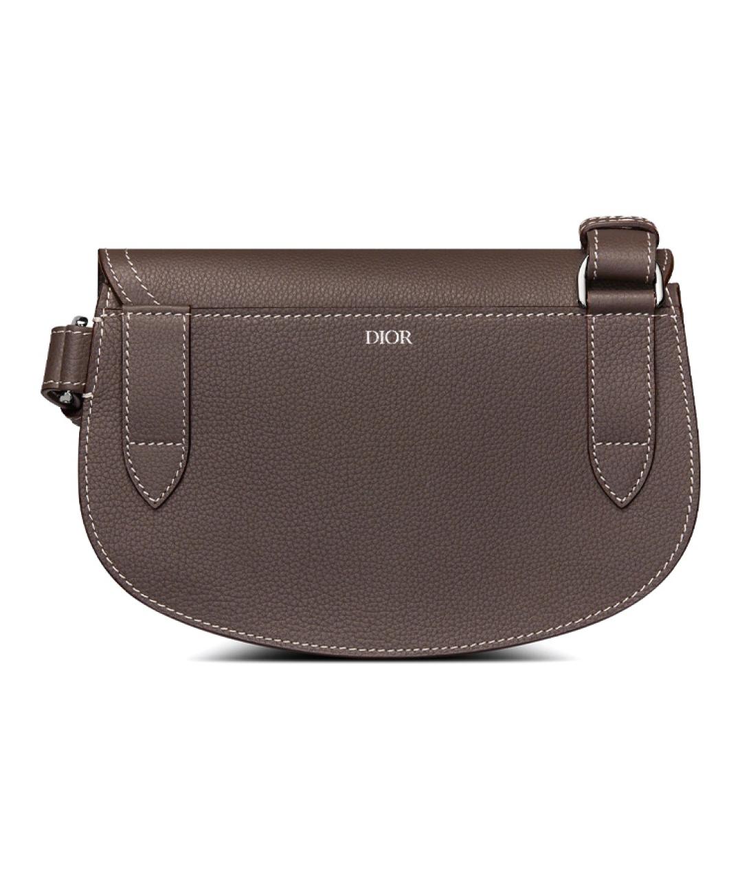 CHRISTIAN DIOR Коричневая кожаная поясная сумка, фото 4