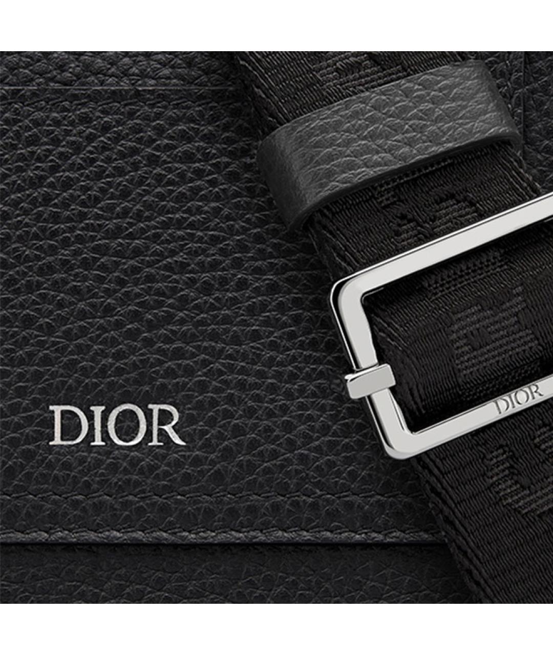 CHRISTIAN DIOR Черная кожаная сумка на плечо, фото 8