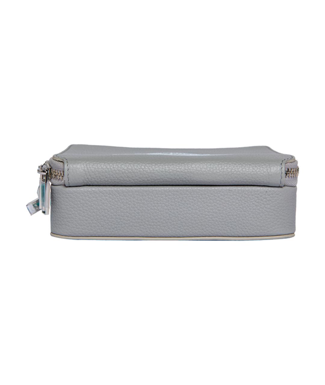 CHRISTIAN DIOR Серая кожаная сумка на плечо, фото 4