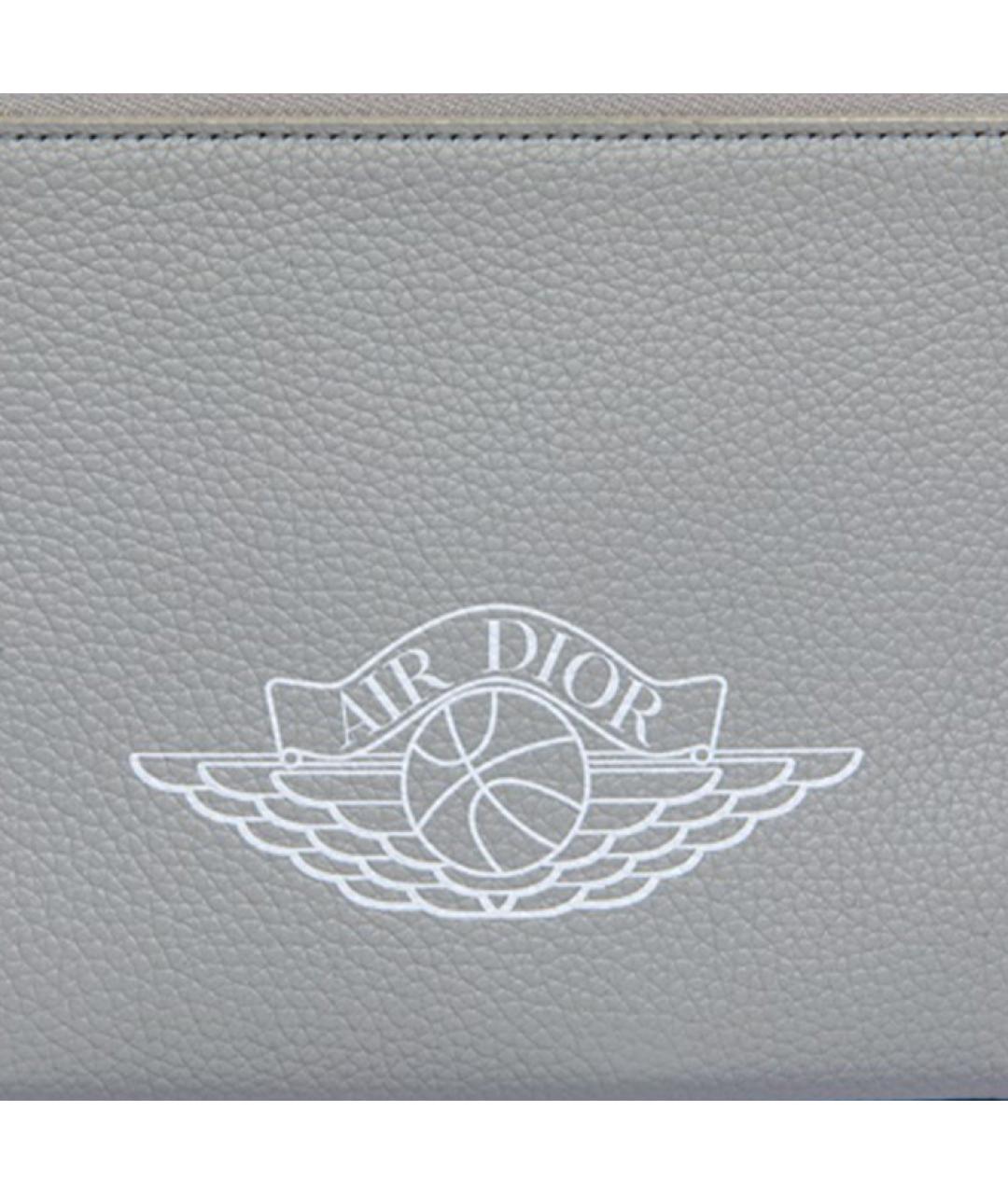 CHRISTIAN DIOR Серая кожаная сумка на плечо, фото 5