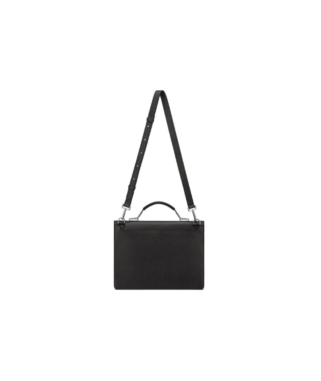 CHRISTIAN DIOR Черная кожаная сумка на плечо, фото 4