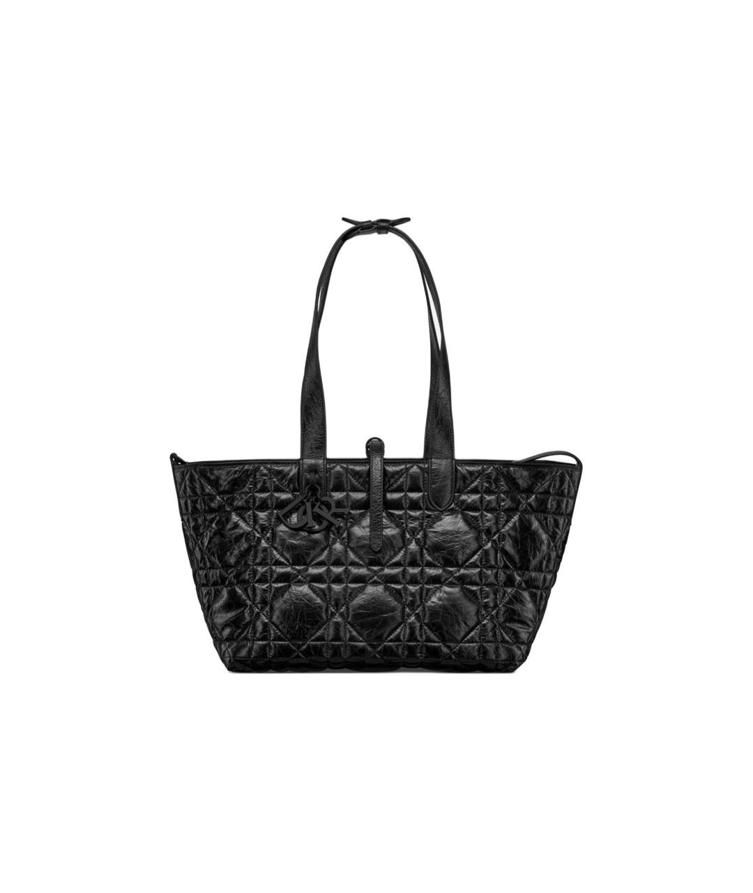 CHRISTIAN DIOR Черная кожаная сумка через плечо, фото 2