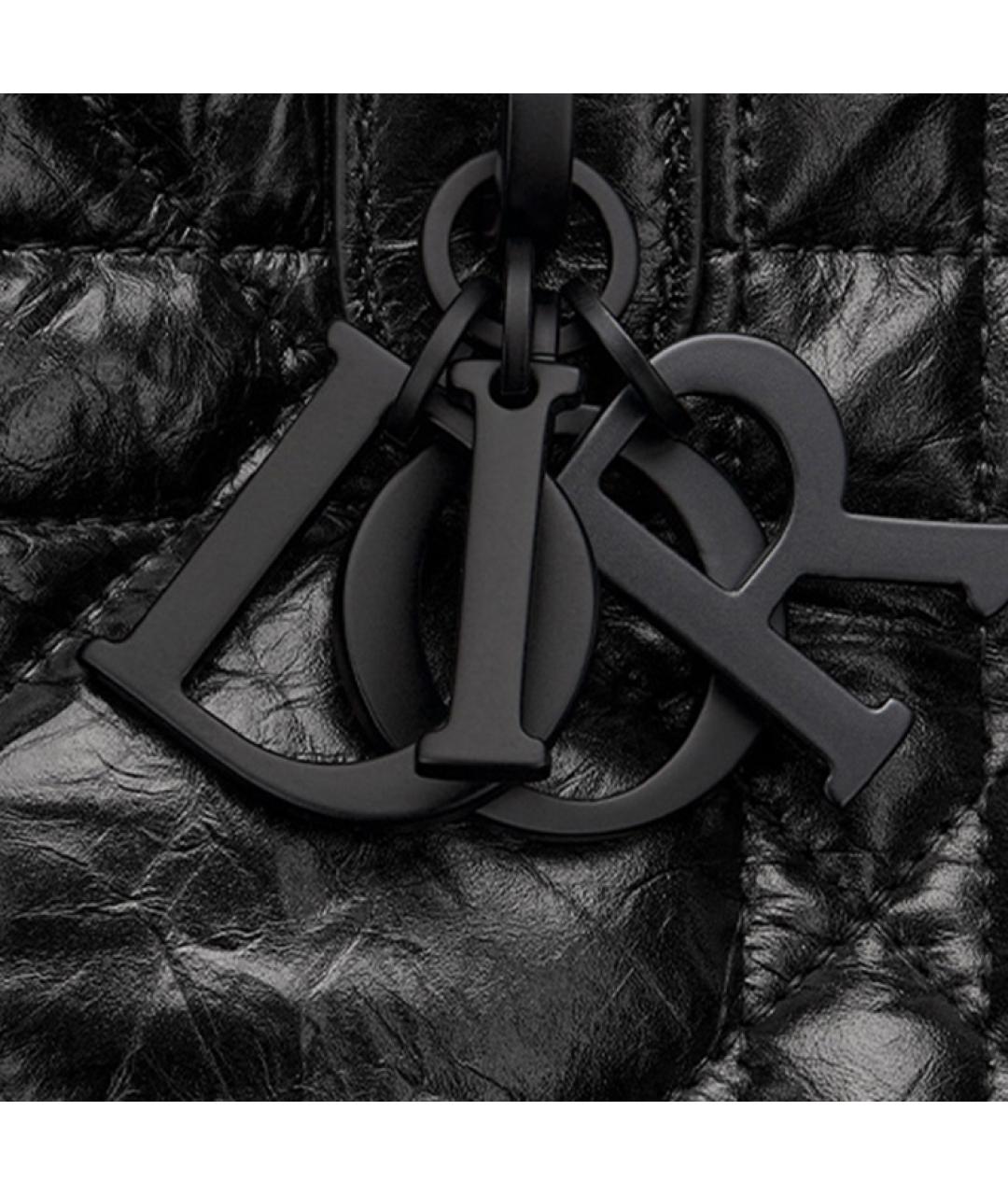 CHRISTIAN DIOR Черная кожаная сумка через плечо, фото 7