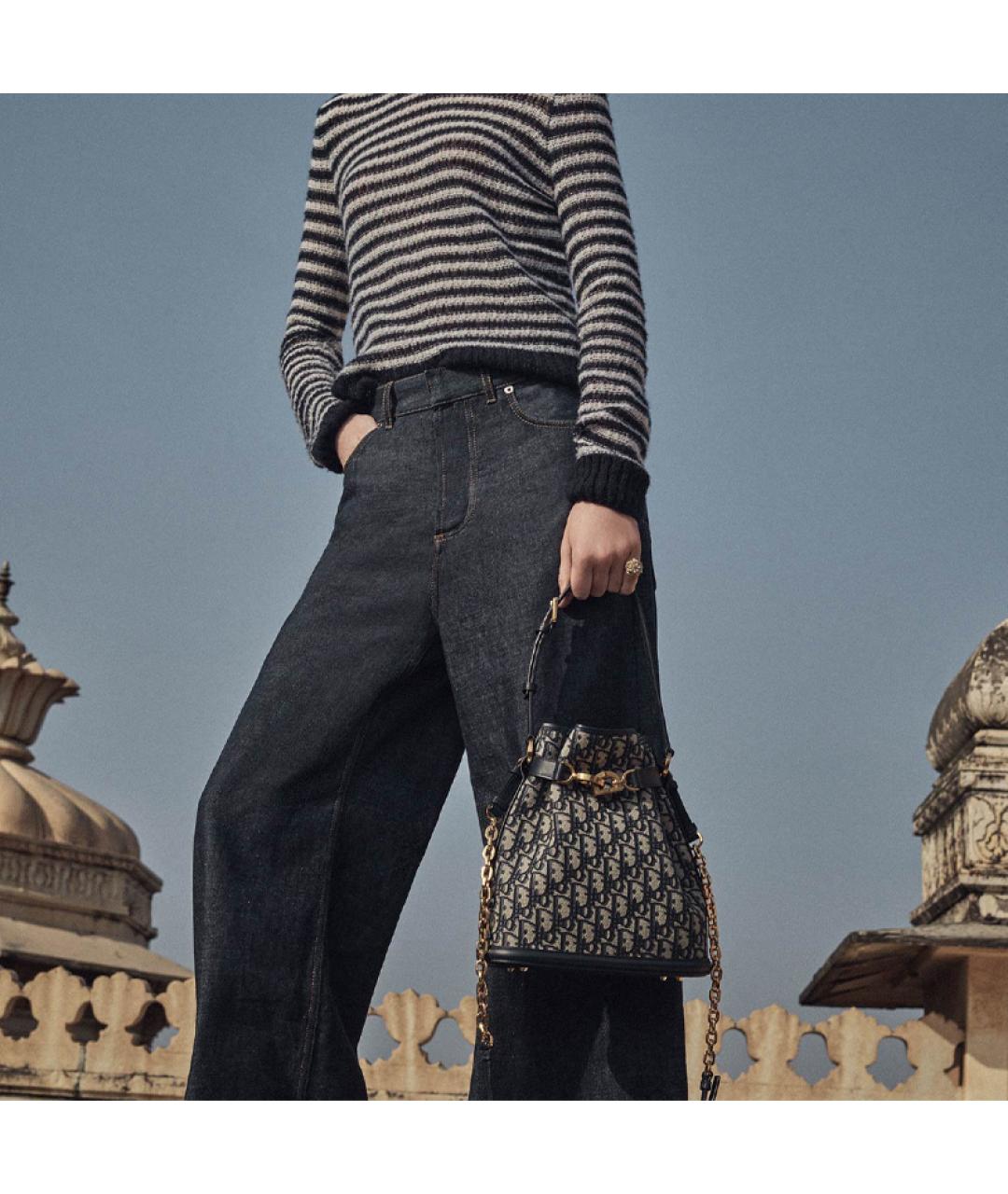 CHRISTIAN DIOR Темно-синяя сумка через плечо, фото 7