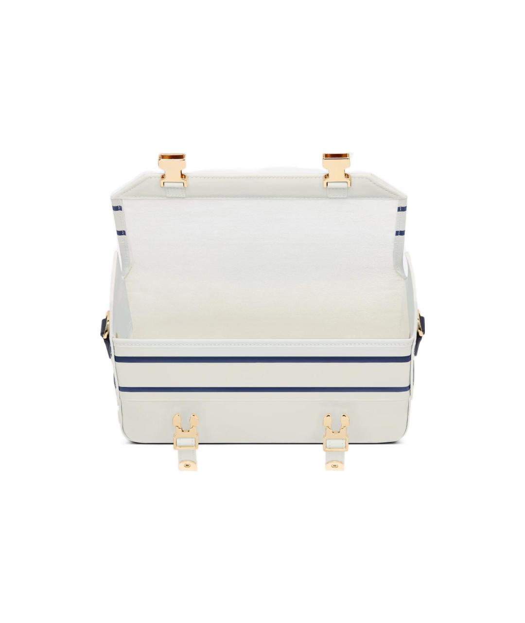 CHRISTIAN DIOR Белая кожаная сумка через плечо, фото 2