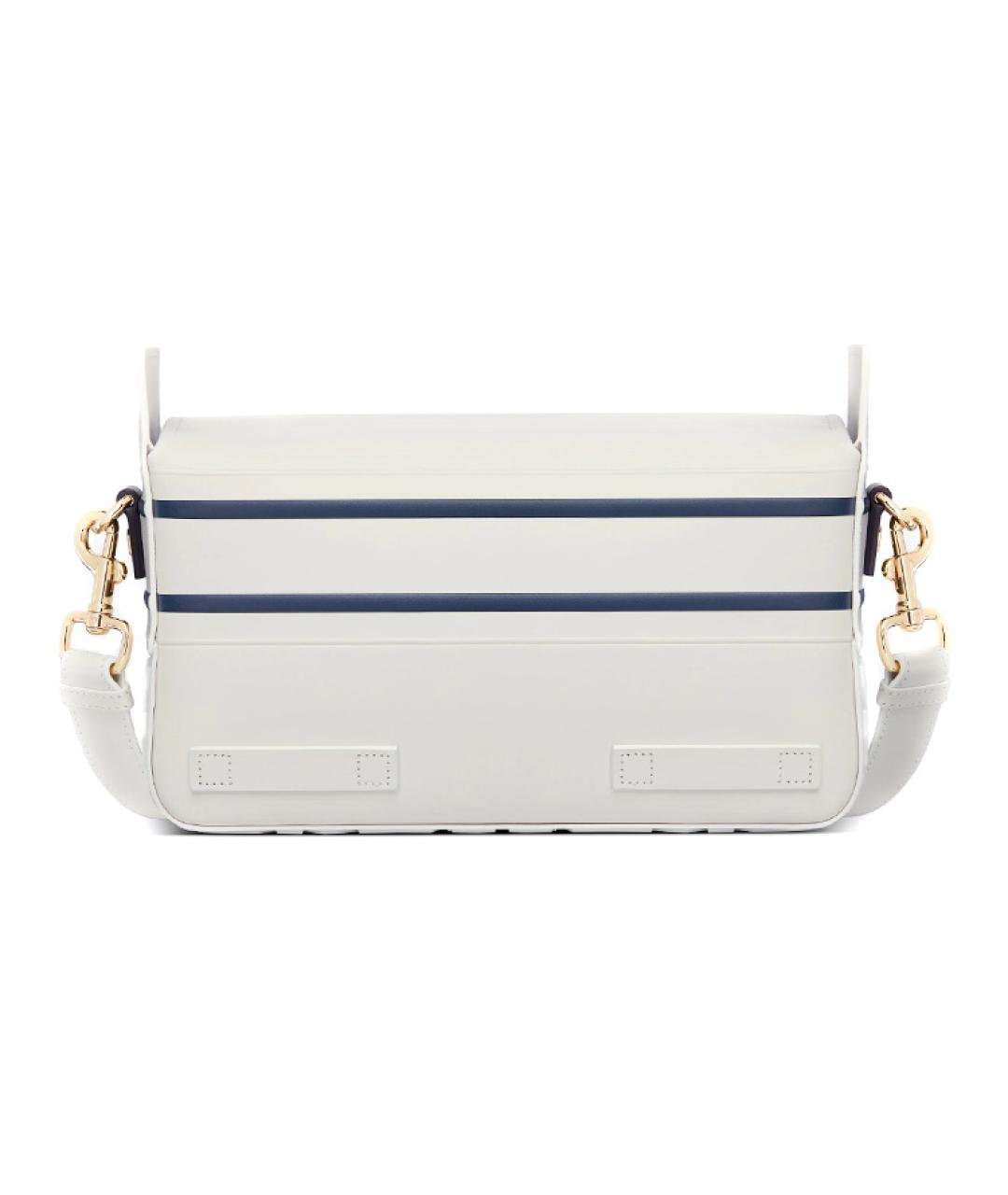 CHRISTIAN DIOR Белая кожаная сумка через плечо, фото 5