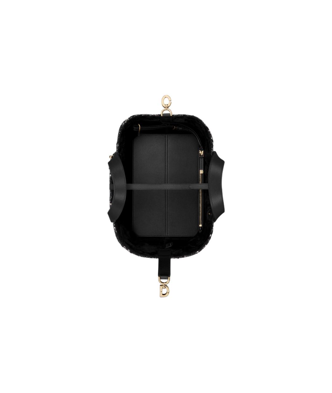 CHRISTIAN DIOR Черная твидовая сумка через плечо, фото 5