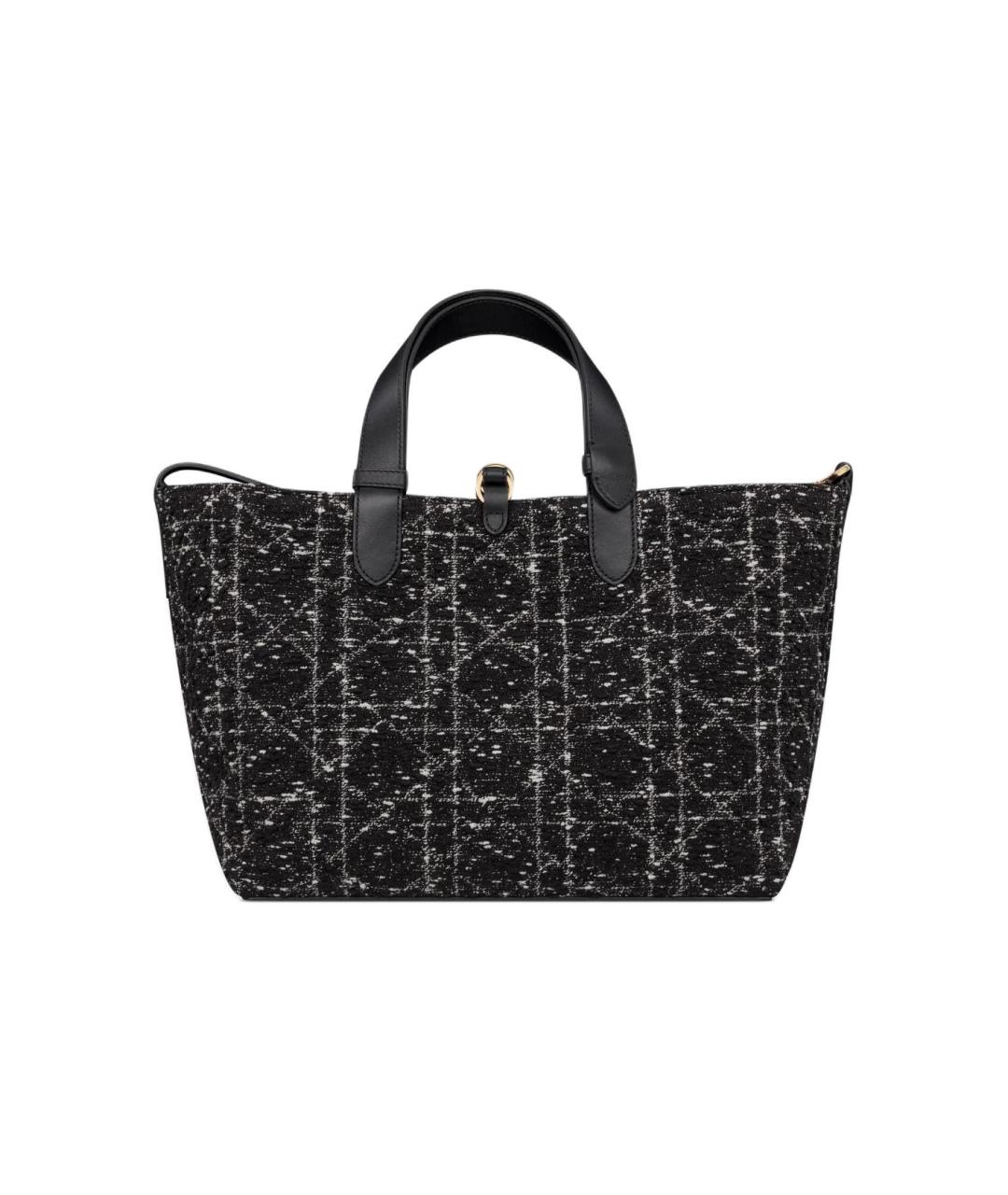 CHRISTIAN DIOR Черная твидовая сумка через плечо, фото 6