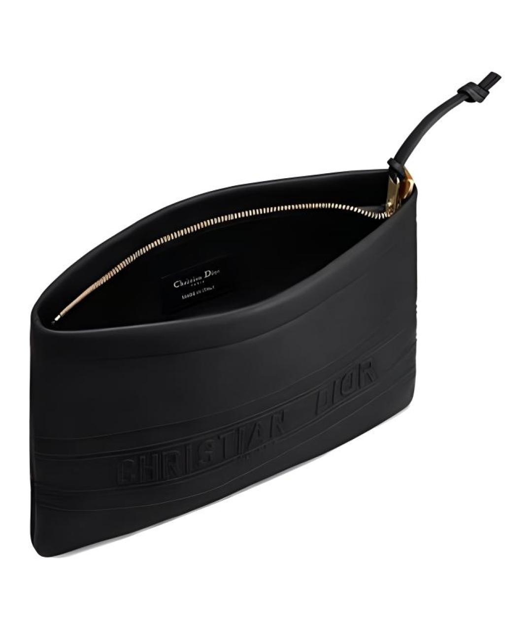 CHRISTIAN DIOR Черная кожаная папка для документов, фото 3