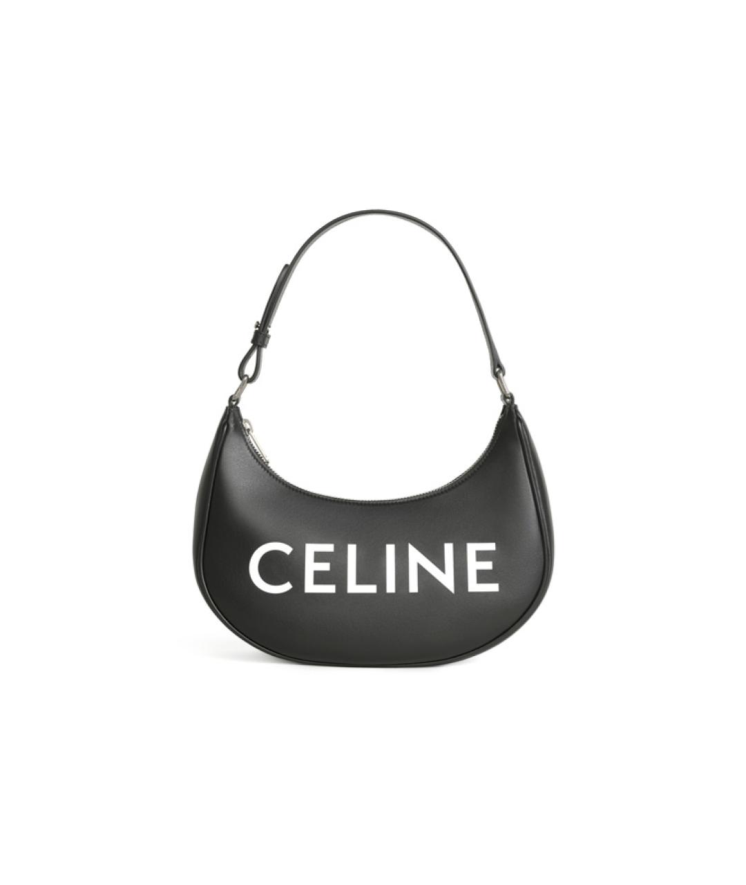 CELINE Черная кожаная сумка через плечо, фото 1