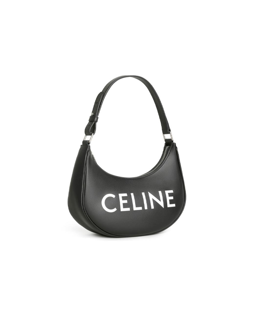 CELINE Черная кожаная сумка через плечо, фото 3