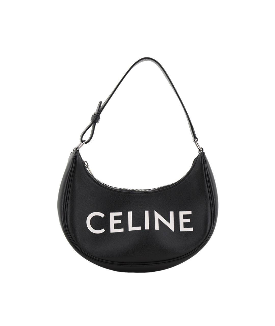 CELINE Черная кожаная сумка через плечо, фото 2