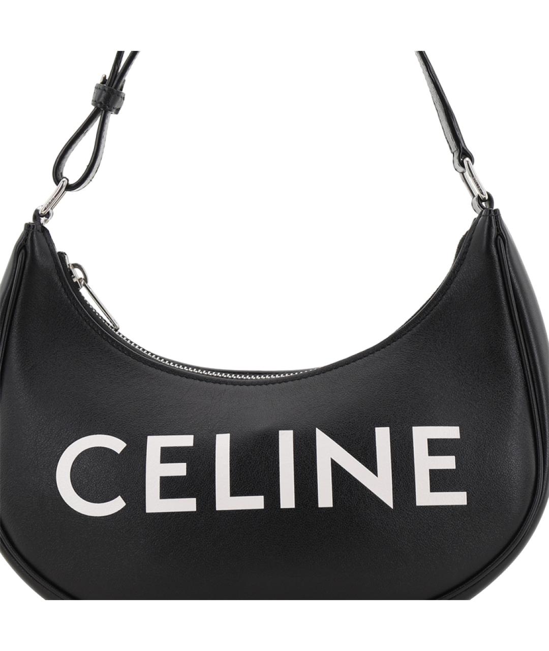 CELINE Черная кожаная сумка через плечо, фото 9