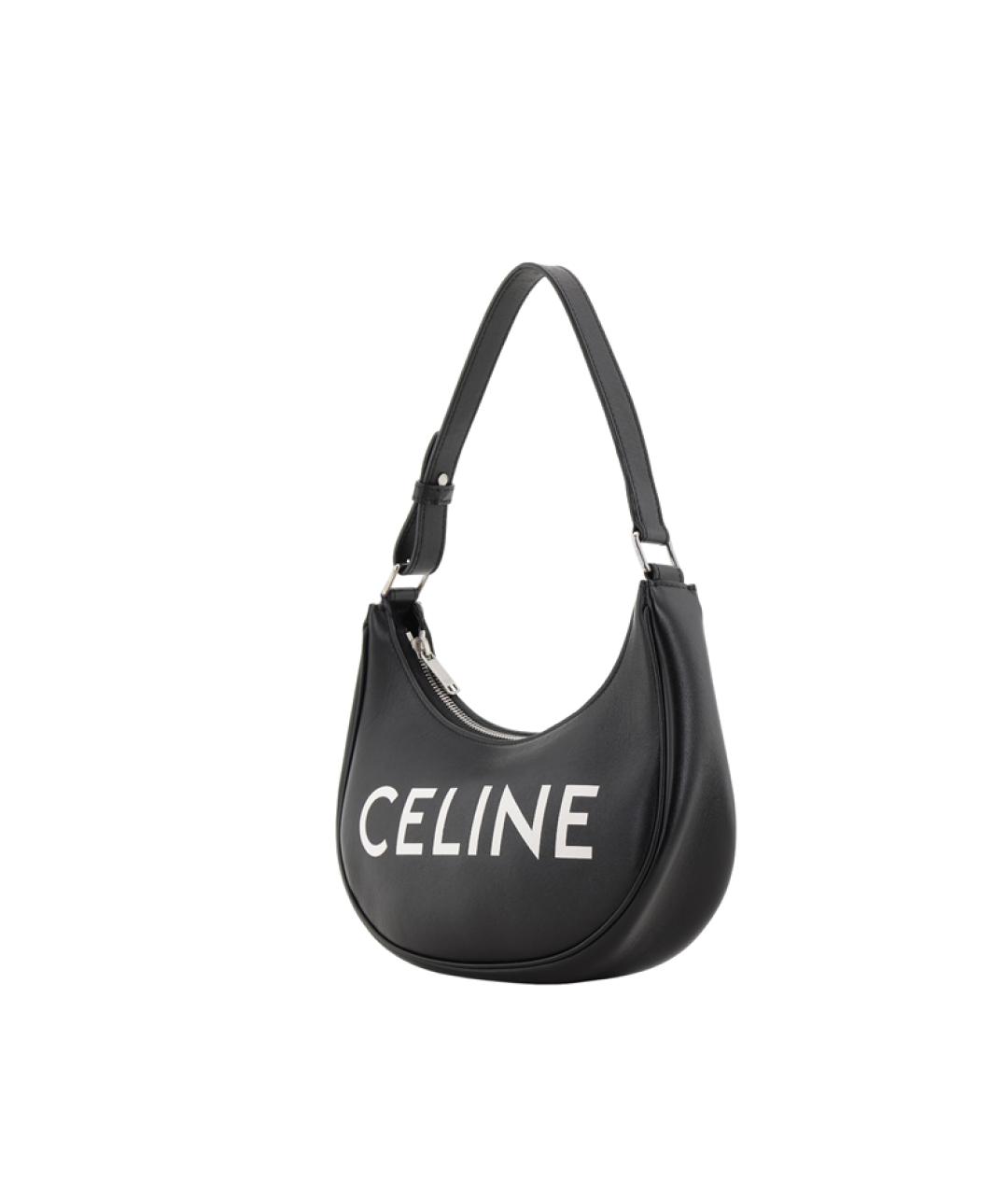 CELINE Черная кожаная сумка через плечо, фото 4