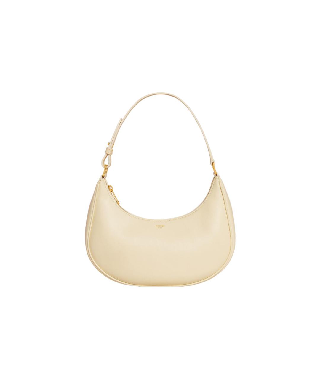 CELINE Бежевая кожаная сумка через плечо, фото 1