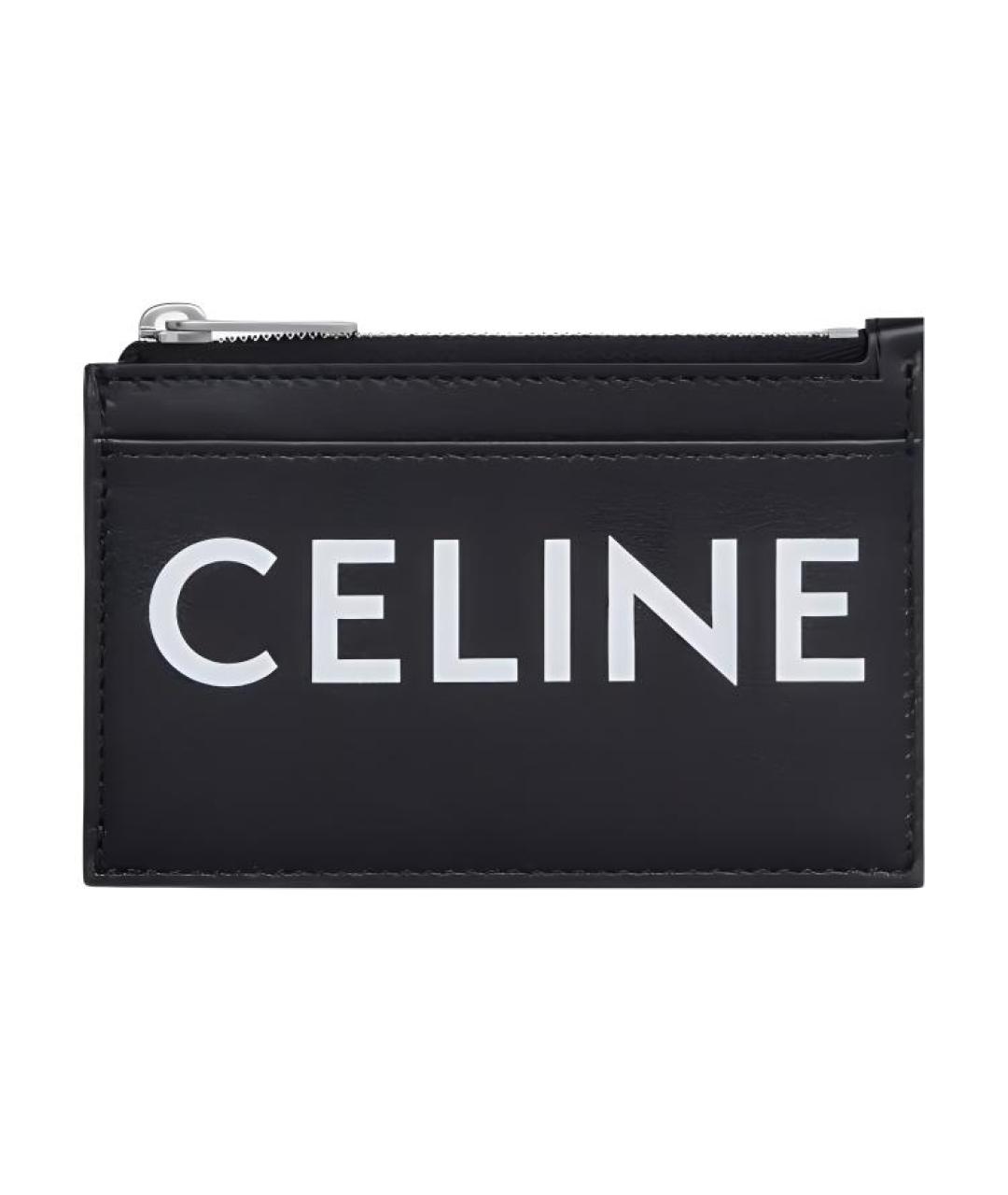 CELINE Черный кожаный кардхолдер, фото 1
