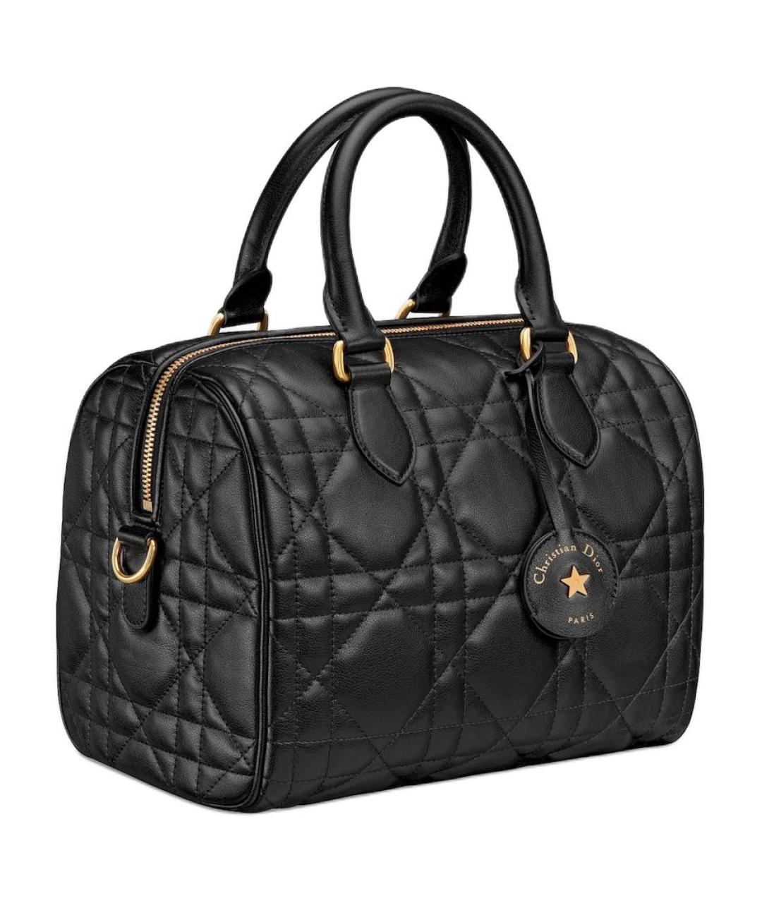 CHRISTIAN DIOR Черная кожаная сумка через плечо, фото 2