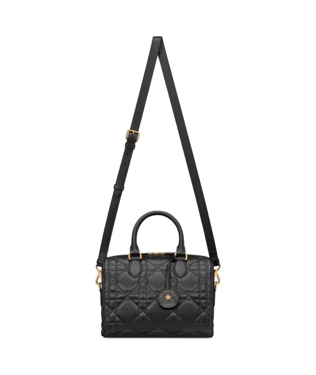 CHRISTIAN DIOR Черная кожаная сумка через плечо, фото 5