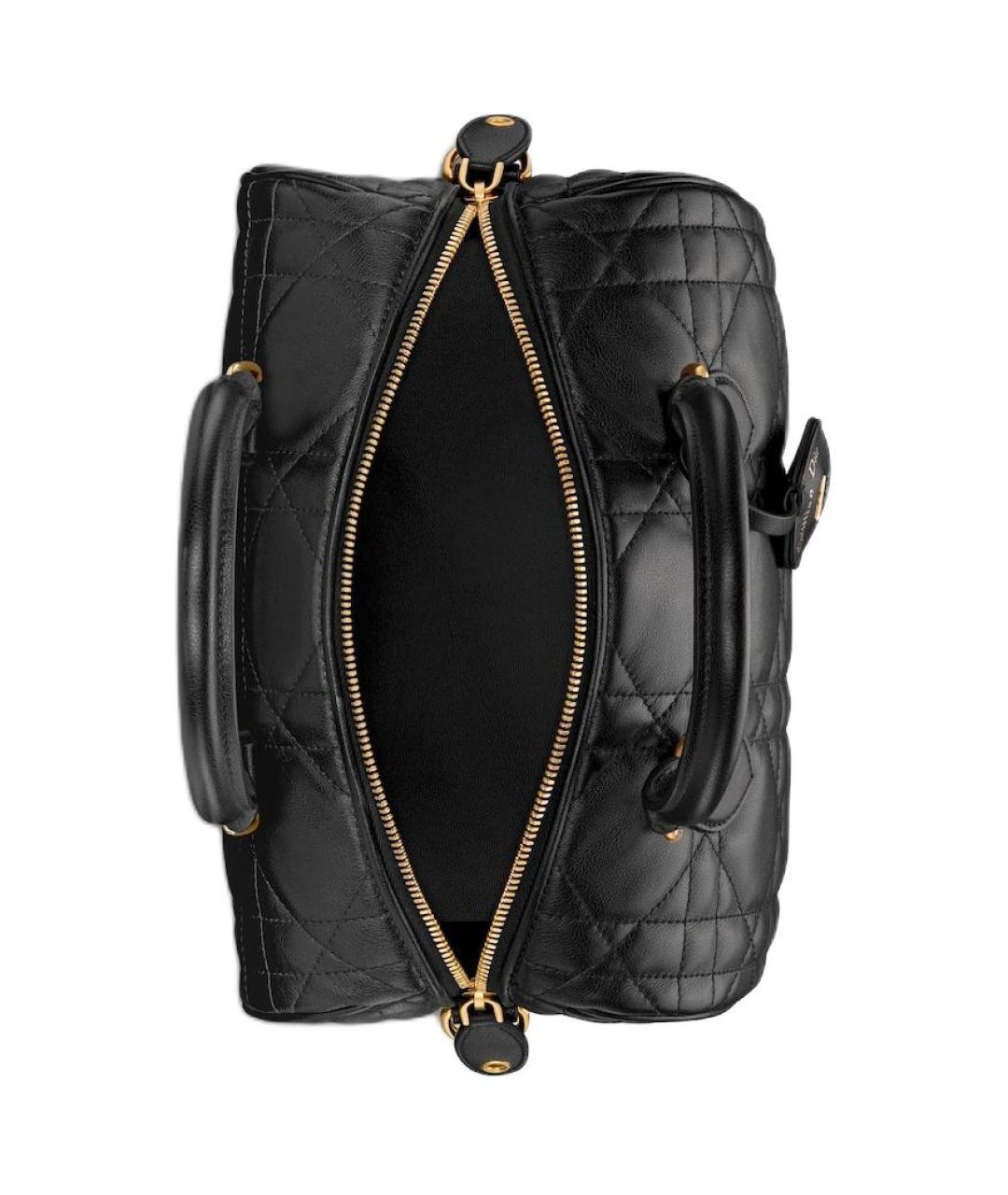 CHRISTIAN DIOR Черная кожаная сумка через плечо, фото 4