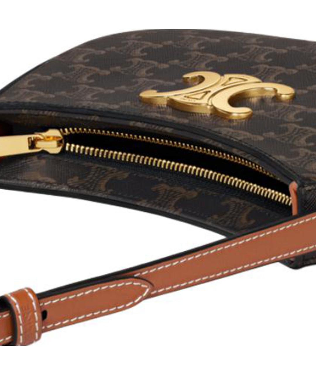 CELINE Коричневая сумка через плечо, фото 4