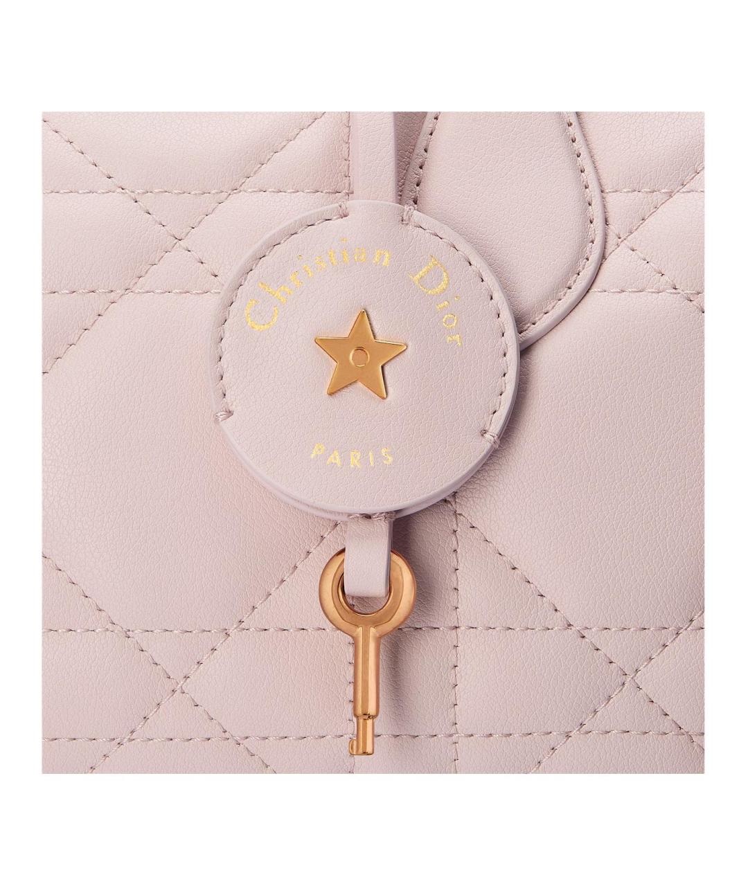 CHRISTIAN DIOR Розовая кожаная сумка через плечо, фото 6