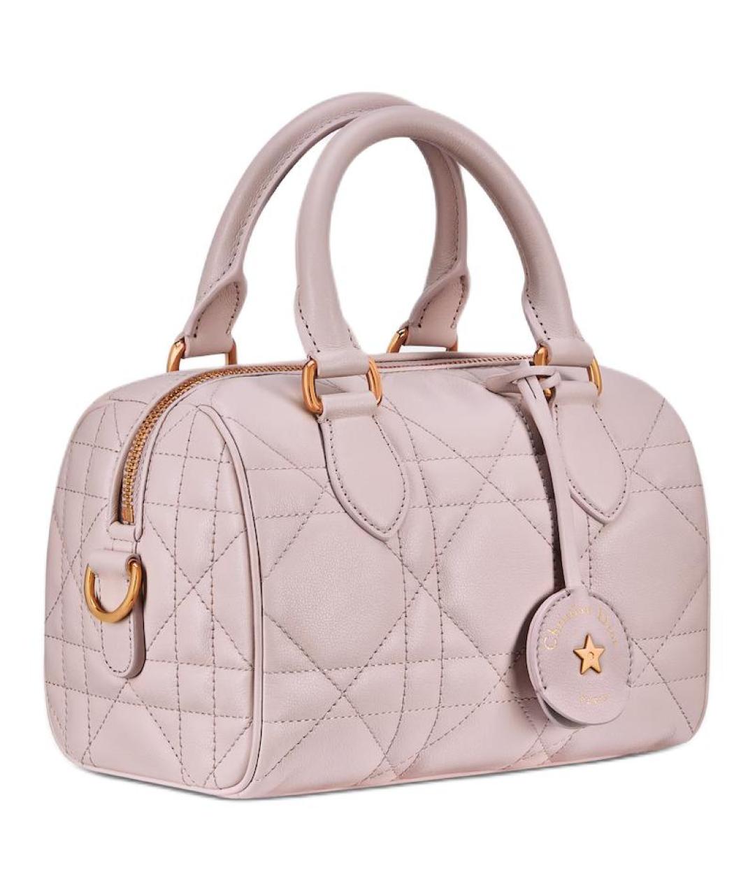 CHRISTIAN DIOR Розовая кожаная сумка через плечо, фото 3