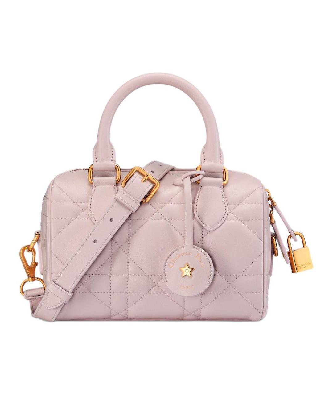 CHRISTIAN DIOR Розовая кожаная сумка через плечо, фото 1