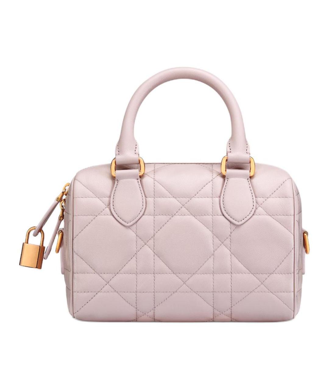 CHRISTIAN DIOR Розовая кожаная сумка через плечо, фото 4