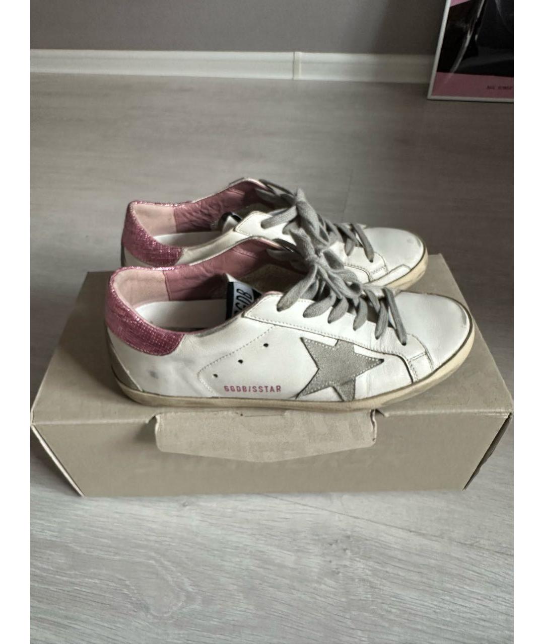 GOLDEN GOOSE DELUXE BRAND Белые кожаные кеды, фото 3