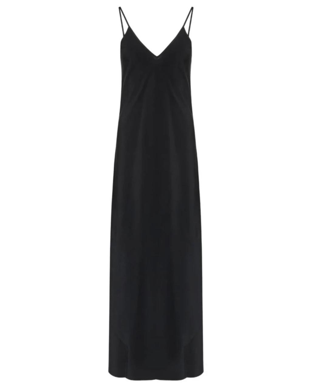 MM6 MAISON MARGIELA Черное шелковое повседневное платье, фото 1