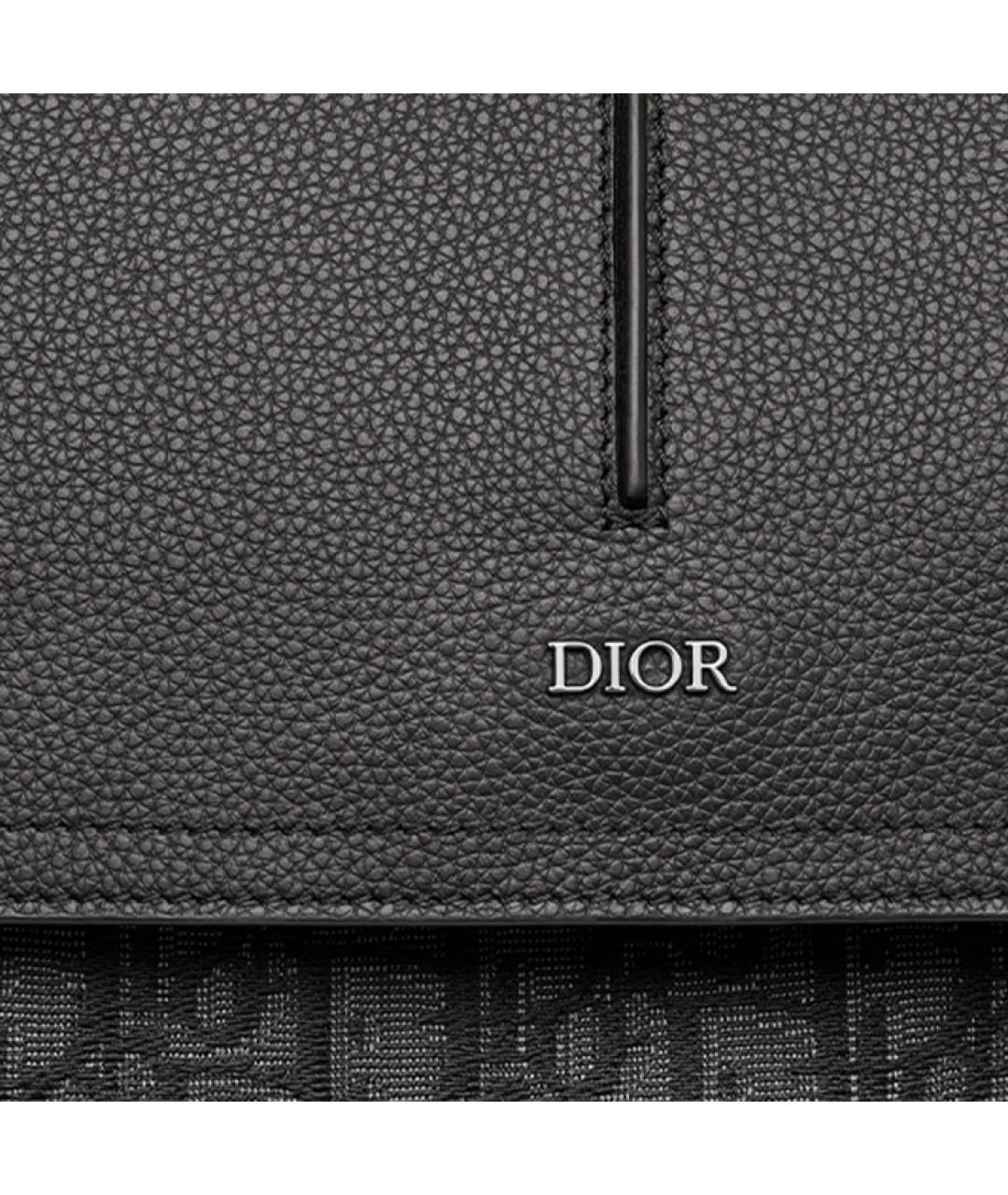 CHRISTIAN DIOR Черный кожаный рюкзак, фото 5
