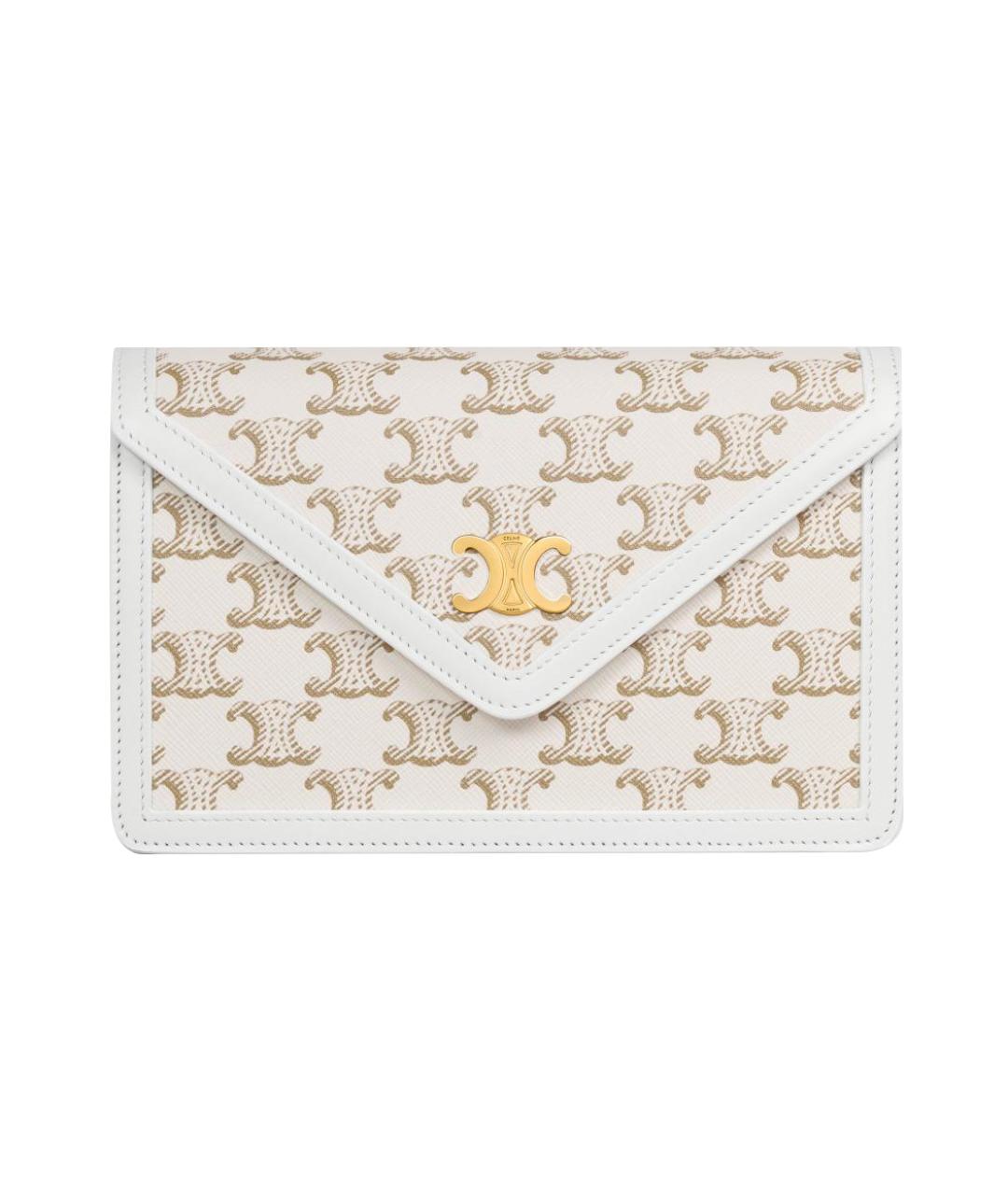 CELINE Белая кожаная сумка через плечо, фото 1