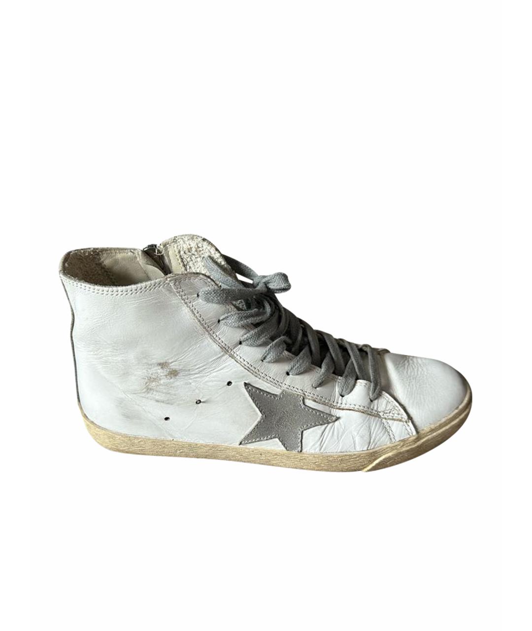 GOLDEN GOOSE DELUXE BRAND Белые кожаные кеды, фото 1