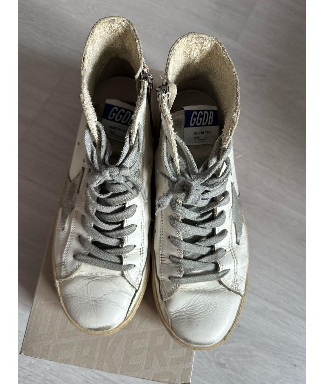 GOLDEN GOOSE DELUXE BRAND Белые кожаные кеды, фото 3